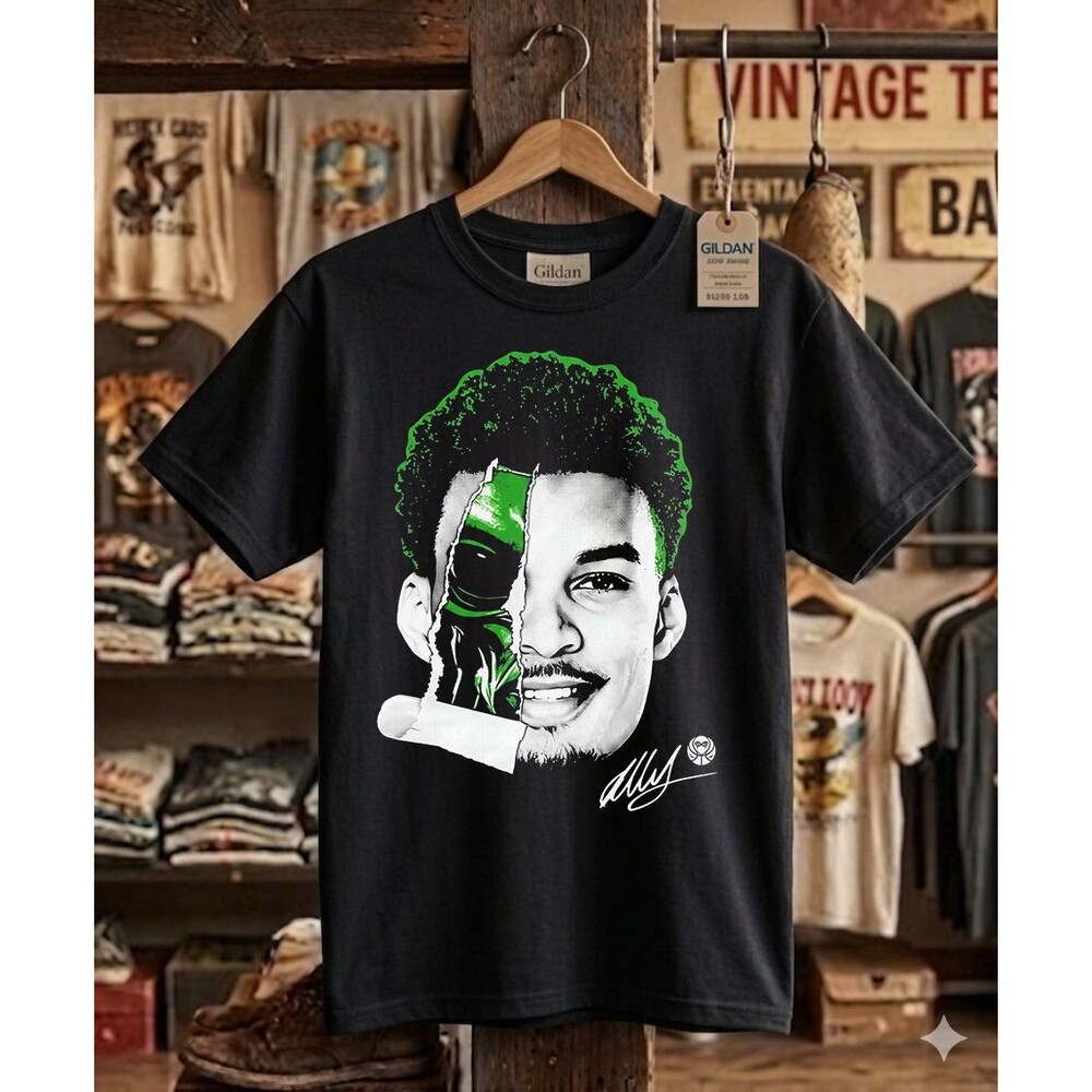 Vintage Wemby Alien Retro Basketball Tee - Texas Graphic Portrait Black Shirt